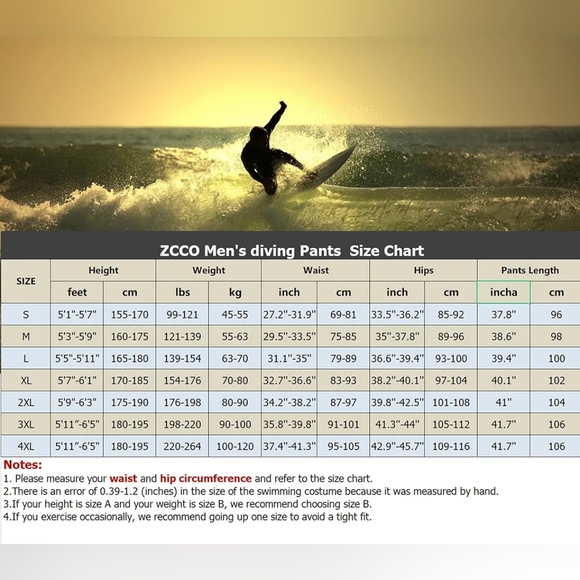 NWT ZCCO 1.5mm Men's Neoprene Diving Pants - Picture 5 of 8